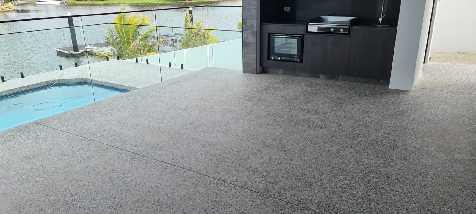 External Honed Concrete project by Total Grind N Polish